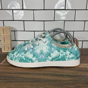 Spenco Womens Size 8.5 Shoes Green Canvas Scrunch Back Orthopedic Low Sneakers